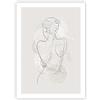 ARTTOR Poster da Parete Senza Cornice 50x70 cm Astratto Bianco e Nero - 5090 - P2X | Donna Indietro Stampa da Parete Poster Decorativo Decorazione da Parete Arte Poster Moderno Soggiorno Camera da Letto ARTTOR