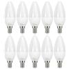ASIA LED - 10 x Lampadina LED Candela E14 C37 8W, 800 Lumen, Fascio Luminoso 220°, Non Dimmerabile [Classe di efficienza energetica A+] (Luce Naturale 4000k)