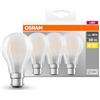 Osram Lampadine LED Goccia, 7W Equivalenti 60W, Attacco B22d, Luce Calda 2700K, Confezione da 3