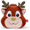 Trudi Cuscino Renna Xmas cuscini di peluche da arredo decorativi animali, regalo di compleanno | 38x33x7cm taglia M | Pillows | modello 28099
