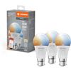 LEDVANCE Lampada LED intelligente con tecnologia WiFi, B22d-base ottica opaca,Colore della luce modificabile (2700K-6500K), 806 Lumen, sostituzione delle lampade 60W, 3-Confezione