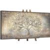 YS-Art Quadro Dipinto a Mano - Albero della Vita Oro, Acrilico Materico