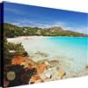 Wallazz Quadro su Tela Sardegna - Quadri Moderni Soggiorno - Cagliari, Sassari, Olbia, Alghero, Porto Torres, Maddalena - Stampa su Tela Canvas HD - Quadro Moderno Soggiorno - 60x120cm