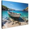 MuchoWow© Quadri Grandi Dimensioni Quadretti Da Parete Moderno Camera Da | 70x50 cm - Letto Foto Su Tela Soggiorno Con Cornice DecorazioniBarca - Acqua - Stile Marino - Montagne - Natura