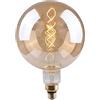 7H SEVENON Vintage - Lampadina LED filamento decorativo globo gigante G150, vetro, attacco E27, 4 W, 28 W, 280 lm, luce bianca calda (2100 K), 320°, 15000 H, Ø15 x 21 cm, finitura trasparente