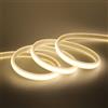 XUNATA 50 m LED al neon flessibile con interruttore, 220 V striscia LED COB, alta luminosità 288 LED/m, IP65 impermeabile, ogni taglio di 50 cm, luce a corda- bianco naturale