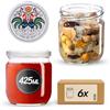 KADAX Set di 6 barattoli in Vetro 425ml Ø82 Galletti - Tappo a Vite Twist-off ermetico, per Conserve, sottaceti, fermentazione e omogeneizzati