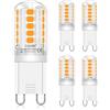 Liyade Lampada G9 LED bianco caldo 2700K, lampadina LED 3W equivalente a una lampada alogena da 30W-40W, lampadina G9 a risparmio energetico senza sfarfallio, senza rumore, non dimmerabile, set da 5