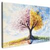 MuchoWow© Quadro Moderno Soggiorno Decorazioni Da Parete Quadri Su Tela Da | 60x40 cm - Salotto Grandi Foto Con Cornice Stampe Su Tela Camera Da Letto Albero - Arte - Stagioni - Primavera - Autunno