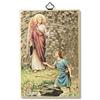F.LLI BONELLA Fratelli Bonella | Quadro Sacro su legno MDF di pioppo 8mm con Mosaico in lamina dorata dell'Aracangelo Raffaele con Preghiera sul retro 10 x 15 cm | Made in Italy