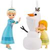 Hallmark Frozen Storied Moments Ornamento, Elsa, Anna & Olaf, Disney, Decorazione per albero, da collezione, Blu, Bianco, Verde