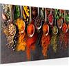 Runa Art Quadro Cucina Spezie Moderni Murale - Made In Germany - sala da pranzo Grigio Multicolore Corridoio 041415a