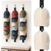 PULCINELLI 3 Pz Porta Cappelli da Parete, Appendicappelli con Ganci e Clip | Supporto a Parete per Baseball Berretti Sciarpe, Cappelliera a Muro, Organizer Salvaspazio Armadio per Cappellini Visiera