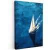 MuchoWow© Quadri Grandi Dimensioni Quadretti Da Parete Quadro Moderno | 80x120 cm - Camera Da Letto Stampa Foto Su Tela Soggiorno Cornice Decorazioni Vela - Acqua - Ombra - Astratto