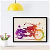 Nacnic BMW Moto poster Con il disegno ad acquerello. Mescolare con i fogli di stile acquerello per la decorazione d'interni. formato A4