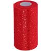 PATIKIL Rotoli 6 Pollici x 50 Iarde Nastro Tulle Rete Brillantini Rosso | di Tessuto Tulle, per DIY Gonna Tutù Craft Decorazioni Matrimonio Feste