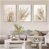 MKHFUW Set di 3 Arte da Parete con Foglie Botaniche Astratte, Poster Boho Disegno al Tratto Donna, Senza Cornice (Design-10, 3Pcs-40x60cm)