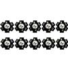 Vrabocry 10 chip LED ad alta potenza, 3 W, viola ultravioletto (UV 395 nm/400 mA h700 mA/DC 3,2 V.3,6 V/3 Watt) SMD COB trasmettitore di luce con PCB in alluminio PCB da 20 mm