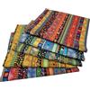 Jukway Tessuto di Cotone al Metro, 5 Pezzi 40x50 cm Stile Etnico Stampati Bronzati Tessuti e Stoffe a Metro 100% Cotone, per Cucito Patchwork Trapuntatura, Artigianato, Decorazione (40 x 50 cm)