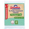 Spontex Panno in spugna Classic Antibac, certificato PEFC, 100% biodegradabile, con protezione antibatterica per una pulizia igienica, confezione da 5