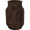 Generic Vaso in legno, vaso floreale rustico, centrotavola decorativo, struttura in legno naturale, elegante accento da tavolo, mensola per camera da letto e soggiorno, 10 x 20 cm, colore marrone, 1 pezzo