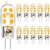 HUAMu Lampadina LED G4 bianco caldo 3000K 200 lumen 2W 12V AC DC invece di 20W alogena, non dimmerabile, lampadina LED a doppio ago G4 invece di coperta, campeggio, auto e barca marina - 10 confezioni