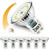 Allesgute Set di 6 lampadine LED GU10, 5 W, 230 V, dimmerabili, materiale in vetro, bianco caldo 3000 K, equivalente a 45 W, lampada alogena, 700 lm, angolo di fascio 120 gradi