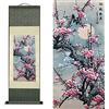 FOVNOT Asiatico Decorazione Parete，Pittura Cinese Quadro Verticale Arazzo da Parete，Bellissimo Seta Pergamene Quadri Verticali Lunghi Usato per Decorazioni Parete Camera da Letto