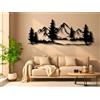 VAILLA Montagne Quadri Moderni Soggiorno - Legno 3D Decorazione da Parete | Legno MDF 6 mm, Tagliato al Laser, Paesaggio Montano, 5 Misure, Nero Argento Oro, personalizzabile, Soggiorno Cucina