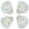 Sweier Lampadine LED GU10, Bianco Freddo 6000K 430Lumen(Risparmio energetico, Lunga durata, Flicker Free), 5W equivalente a 50W di faretto alogeno, Non dimmerabile Set di 4