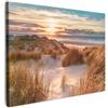 MuchoWow© Quadri Moderni Camera Da Letto Foto Quadro Con Cornice | 40x30 cm - Decorazioni Parete Soggiorno Stampa Su Tela Moderna Casa Salotto PosterDuna - Piante - Tramonto - Spiaggia - Mare
