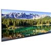 islandburner Quadro su tela Mare di montagna con foresta e acqua limpida 120 x 40 cm