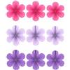 KACZUS 9 Fiori di Carta Decorativi Rosa e Viola, Kit Pompon e Ventagli di Carta per Sfondo Floreale Compleanno, Matrimonio e Battesimo, Decorazione Parete Facile da Montare