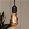 Hellum Luce a LED a sospensione con batteria e telecomando, dimmerabile, lampadina dorata senza elettricità per esterno e interno, luce decorativa a sospensione impermeabile con timer 150407
