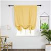 SIMPVALE Tende oscuranti corte romane con legatura, isolamento termico, con tasca per bastone per tenda per camera da letto, soggiorno, cucina (giallo, 60 x 120 cm)