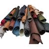 LA GARZARARA Pelli Vere 10 pz Mix Colori Classici Tinta Unita e Rifinizioni Varie Casuali, misura minima di ogni pelle 40x40 cm, Immagini dimostrative, Scampoli cuoio per Artigiani, Cucito, Borse (10)