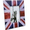 Puntofotoidee Cornice Portafoto 10x15 cm Design Union Jack Vintage - Stile Bandiera Inglese UK Effetto Pelle Invecchiata - Decorazione British per Casa, Ufficio e Camerette