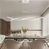 LAIDEPA Lampada a sospensione LED Dimmerabile con telecomando Luce pendente Moderno Creativo Spirale Design Lampadario per Isola della cucina Bar Sala da pranzo Salotto Loft (L39.37in, bianco)