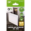 Electronic Megastore O.N Lampada a LED anti black-out, faretto 2W 160 lumen, luce fredda 6500K, lampada da incasso, installazione su supporto 503, luce d'emergenza 12 LED, IP20