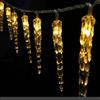 KINGCOO Catena luminosa con 20 LED, per esterni e interni, impermeabile, 3 m, LED per ghiaccioli, funzionamento a batteria, per balcone, feste, casa, giardino, illuminazione natalizia (3 m bianco