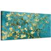 Generico Van Gogh - Ramo di mandorlo in fiore - quadro stampa su tela con telaio in legno - 120x60 cm