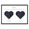 toyofmine Stampa personalizzata delle costellazioni forma cuore con nome/data | Stampa personalizzata con mappa stellare poster per data specifica, regali unici per lui, regali significativi per lei