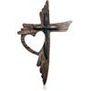 HUSOUE 1 crocifisso vintage da parete, in legno, da appendere, decorazione cristiana, decorazione da parete per soggiorno, cucina, ufficio, chiesa (30 x 20 x 0,2 cm)
