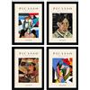 Nacnic Set di 4 illustrazioni di Picasso. Collezione di Identificazione. Illustrazioni colorate in stile Galleria d'arte. Decorazione d'interni. A4 senza cornice.