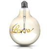 V-TAC Lampadina LED E27 5W G125 Filamento Ambrato Scritta Love 2200K