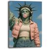Printerland Quadro Moderno Camera da letto Statua Libertà new york Quadri moderni soggiorno da Parete Stampa su tela Canvas Decorazione Murale muro Arredo Salone (6, 30x40 cm, Canvas intelaiato)