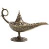WUZIA Bruciatore di incenso in stile antico, purificazione dell'aria, a forma di Aladino, in metallo, per la casa, per ornamenti da tavolo, 11,8 x 7,2 cm