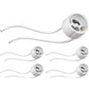 ledscom.de 5x presa GU10, ceramica, bianco, 230V AC, max. 25W
