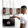 LIPFISBARBERSHOP.COM Specchio 3 Facce LED + Supporto Vassoio - Taglio Capelli e Barba | Specchio 3 Facce Barbiere + Supporto + Luci LED, Altezza Regolabile su Porta/Mobile, Vedi la Nuca - Garanzia 1 Anno