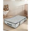 Generic Grande sacca portaoggetti in PVC con cerniera, organizer antipolvere per coperte/abbigliamento/oggetti stagionali, da mettere sotto il letto, sacca per scarpe, grigio